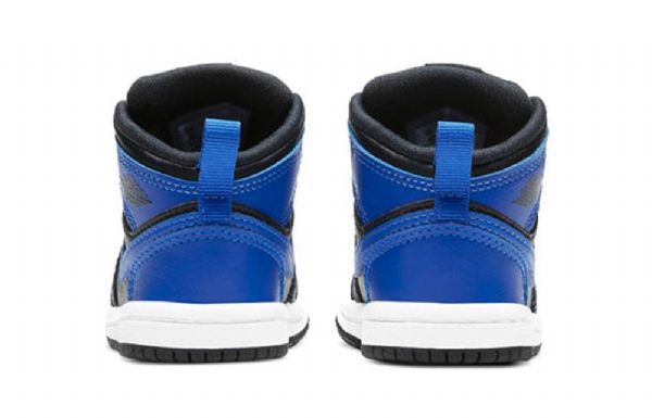 Nike Air Jordan 1 Mid Tops Td Sko Til Børn Sort Blå