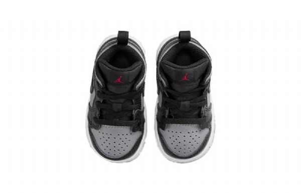 Nike Air Jordan 1 Mid Tops Td Sko Til Børn Sort Grå