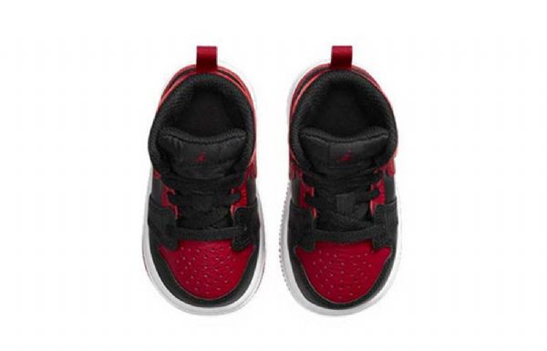 Nike Air Jordan 1 Mid Tops Td Sko Til Børn Sort Rød
