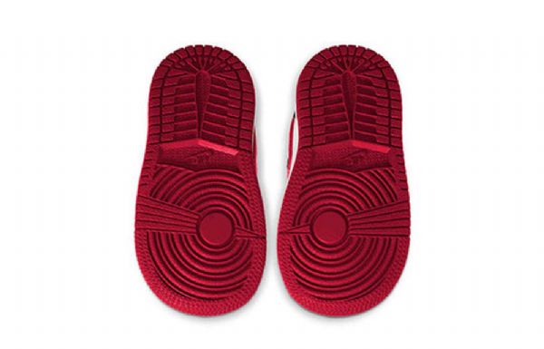 Nike Air Jordan 1 Mid Tops Td Sko Til Børn Sort Rød