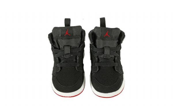 Nike Air Jordan 1 Mid Tops Td Sko Til Børn Sort Sølv