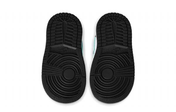 Nike Air Jordan 1 Mid Tops Td Sko Til Børn Sort Turkis