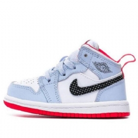 Nike Air Jordan 1 Mid Tops Td Sko Til Mænd Blå
