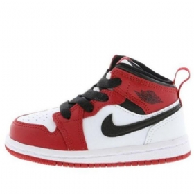 Nike Air Jordan 1 Mid Tops Td Sko Til Mænd Rød Hvid