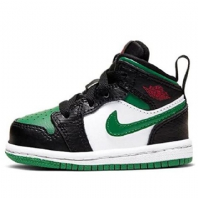 Nike Air Jordan 1 Mid Tops Td Sko Til Mænd Sort Grøn