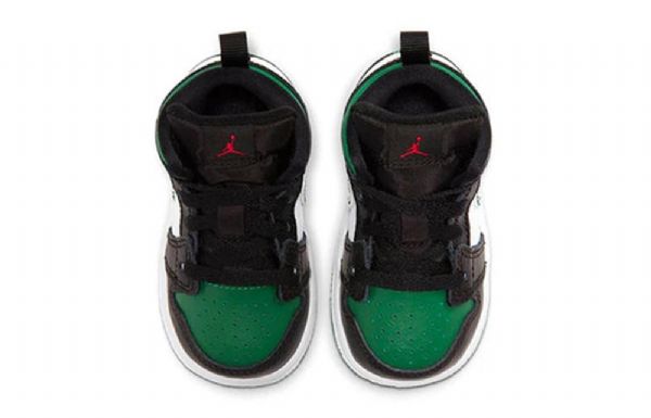 Nike Air Jordan 1 Mid Tops Td Sko Til Mænd Sort Grøn