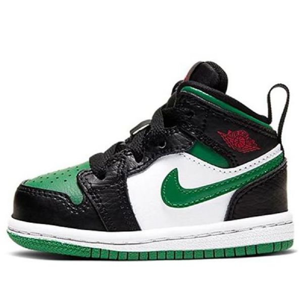 Nike Air Jordan 1 Mid Tops Td Sko Til Mænd Sort Grøn