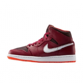 Nike Air Jordan 1 Mid Tops Team Sko Til Mænd Rød