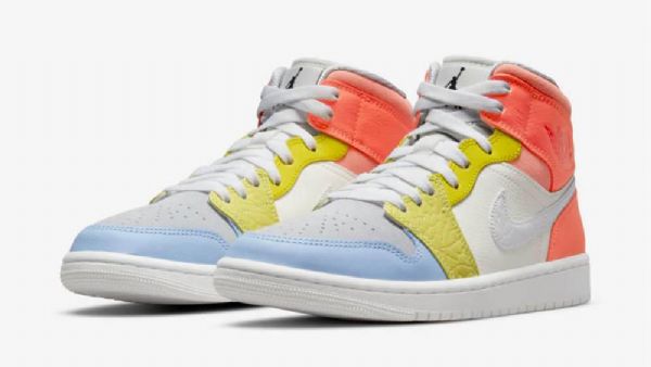 Nike Air Jordan 1 Mid Tops To My First Coach Sko Til Damer Flerfarvet