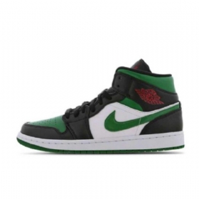 Nike Air Jordan 1 Mid Tops Toe Sko Til Mænd Grøn
