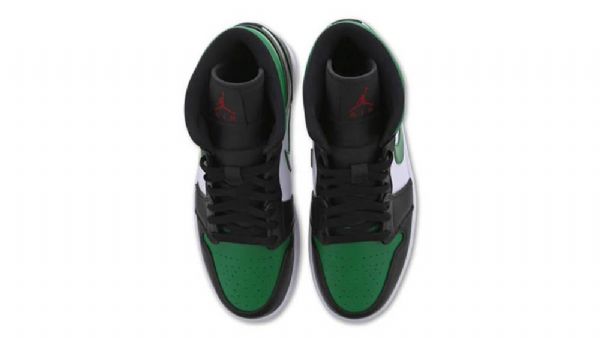 Nike Air Jordan 1 Mid Tops Toe Sko Til Mænd Grøn