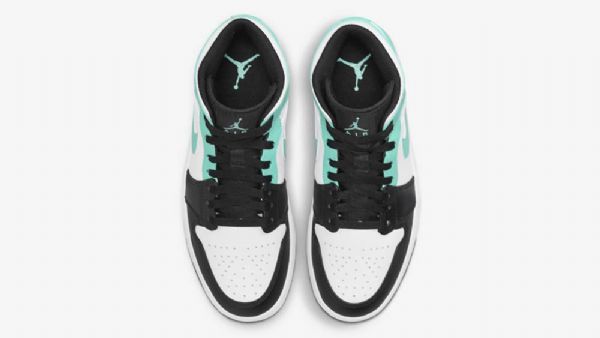 Nike Air Jordan 1 Mid Tops Tropical Twist Sko Til Mænd Sort Grøn