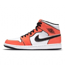 Nike Air Jordan 1 Mid Tops Turf Sko Til Mænd Orange