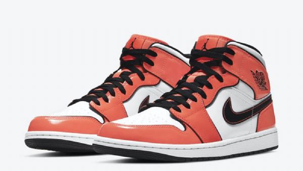 Nike Air Jordan 1 Mid Tops Turf Sko Til Mænd Orange