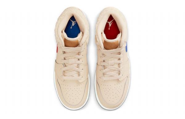 Nike Air Jordan 1 Mid Tops Utility Gs Basketball Sko Til Mænd Khaki