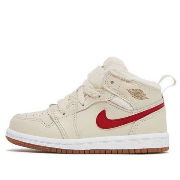 Nike Air Jordan 1 Mid Tops Utility Td Sko Til Børn Khaki
