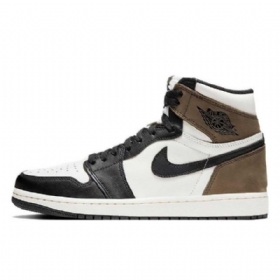 Nike Air Jordan 1 Mokka Sko Til Damer Sort Brun Hvid
