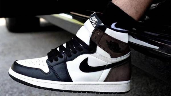 Nike Air Jordan 1 Mokka Sko Til Mænd Sort Brun Hvid