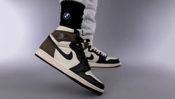 Nike Air Jordan 1 Mokka Sko Til Mænd Sort Brun Hvid