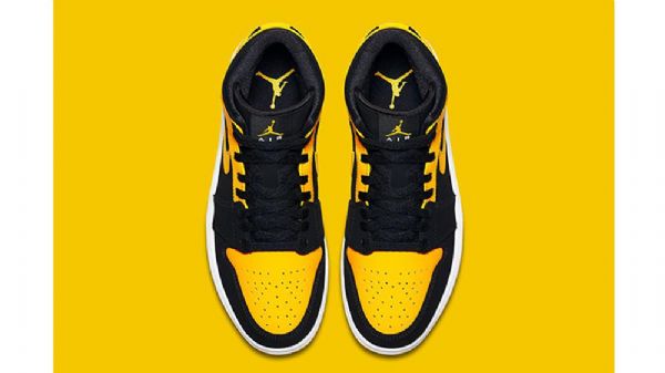 Nike Air Jordan 1 Nye Kærlighedssko Til Mænd Sort Gul