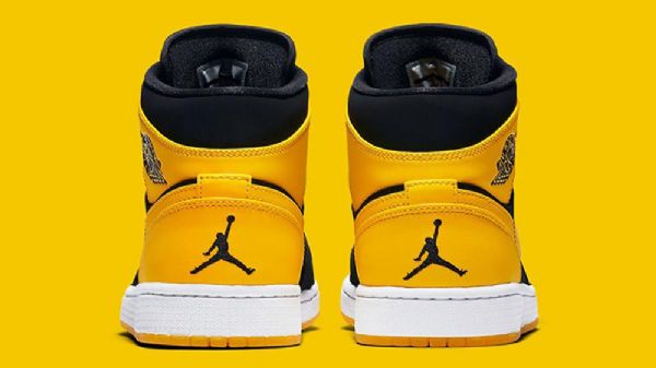 Nike Air Jordan 1 Nye Kærlighedssko Til Mænd Sort Gul