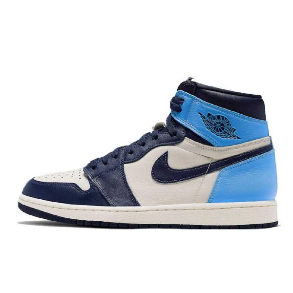 Nike Air Jordan 1 Obsidian Unc Sko Til Mænd Flerfarvet