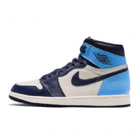 Nike Air Jordan 1 Obsidian Unc Sko Til Mænd Flerfarvet