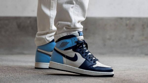 Nike Air Jordan 1 Obsidian Unc Sko Til Mænd Flerfarvet