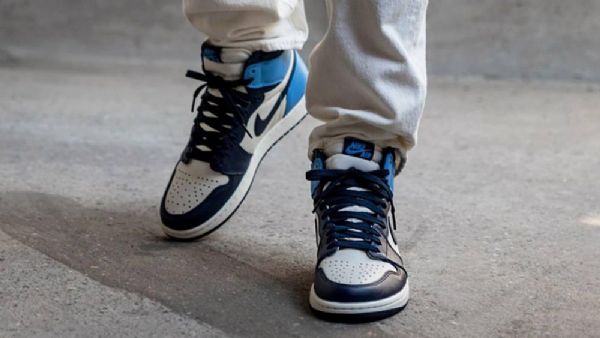 Nike Air Jordan 1 Obsidian Unc Sko Til Mænd Flerfarvet