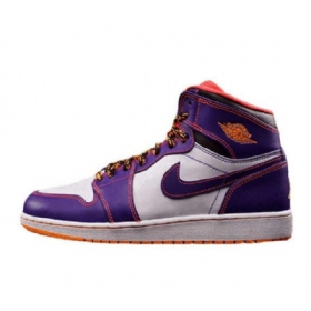 Nike Air Jordan 1 Og Gs Tasmanian Devil Sko Til Mænd Lilla Hvid