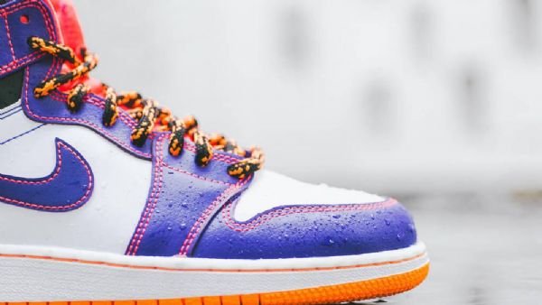 Nike Air Jordan 1 Og Gs Tasmanian Devil Sko Til Mænd Lilla Hvid