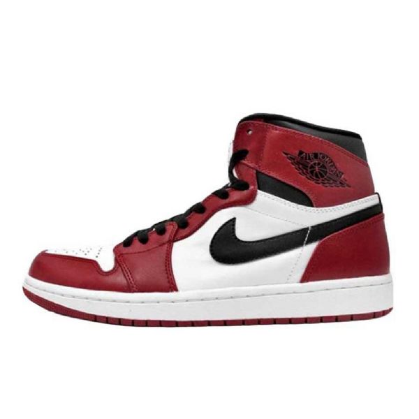 Nike Air Jordan 1 Og Høje Overdele Chicago Sko Til Mænd Bourgogne Hvid