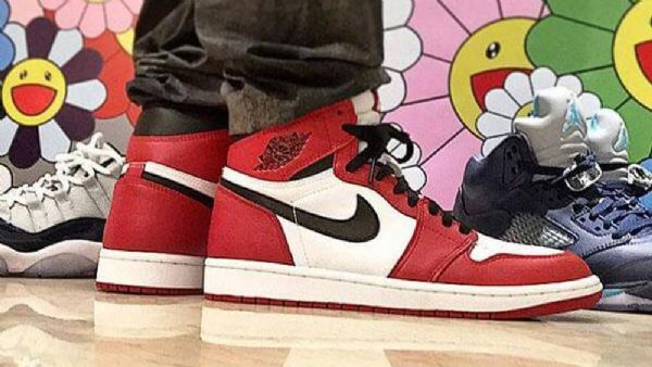Nike Air Jordan 1 Og Høje Overdele Chicago Sko Til Mænd Bourgogne Hvid