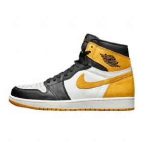 Nike Air Jordan 1 Okker Sko Til Mænd Flerfarvet