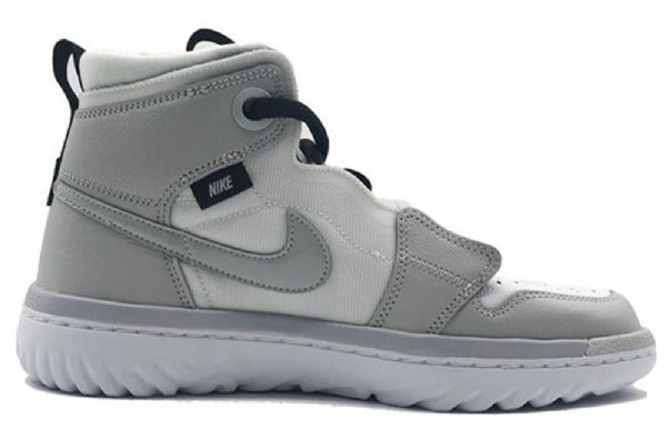 Nike Air Jordan 1 React Høje Overdele Retro Basketball Sko Til Mænd Grå