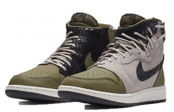 Nike Air Jordan 1 Rebel Xx Retro Basketball Sko Til Damer Olivengrøn