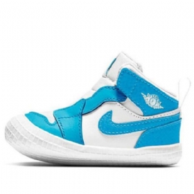 Nike Air Jordan 1 Retro Cb Basketball Sko Til Børn Blå Hvid