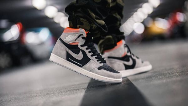 Nike Air Jordan 1 Retro Crimson Sko Til Mænd Grå