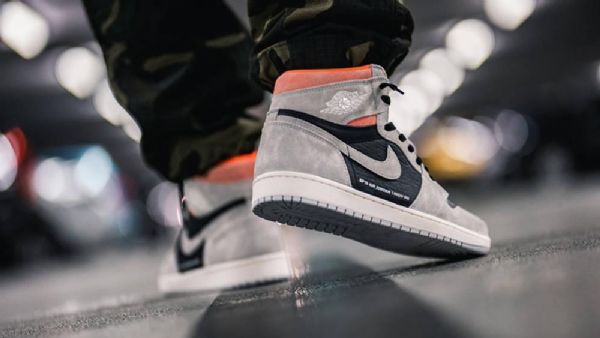 Nike Air Jordan 1 Retro Crimson Sko Til Mænd Grå