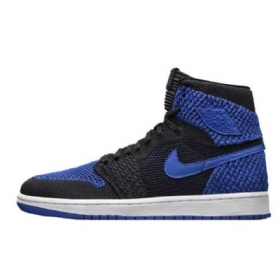 Nike Air Jordan 1 Retro Flyknit Royal Sko Til Mænd Sort Blå