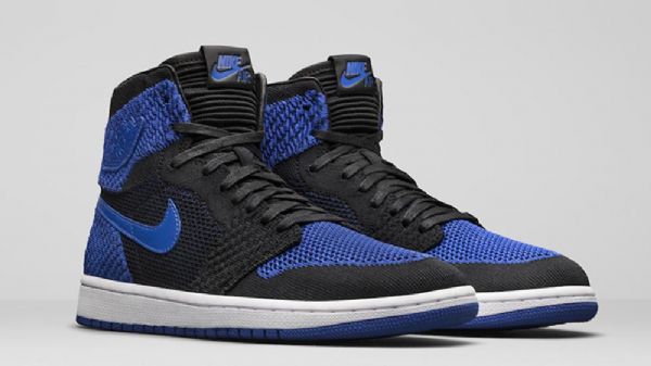 Nike Air Jordan 1 Retro Flyknit Royal Sko Til Mænd Sort Blå