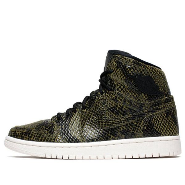 Nike Air Jordan 1 Retro High Overdele Premium Basketball Sko Til Damer Armygrøn