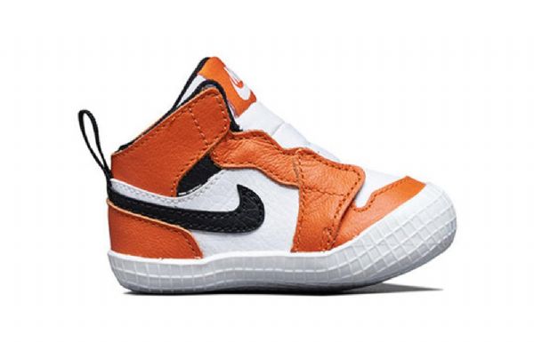 Nike Air Jordan 1 Retro High Tops Og Cb Sko Til Børn Hvid Orange