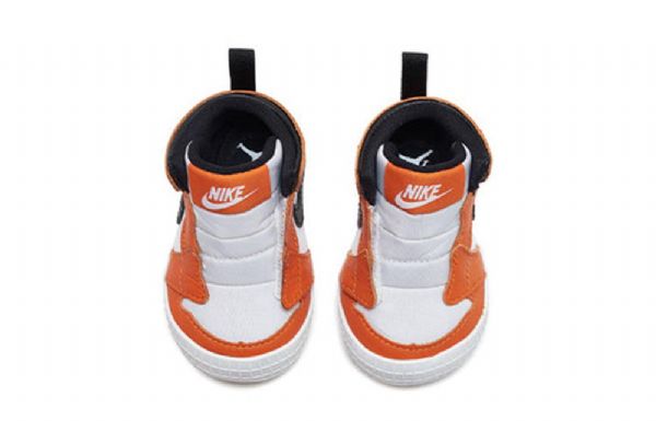 Nike Air Jordan 1 Retro High Tops Og Cb Sko Til Børn Hvid Orange