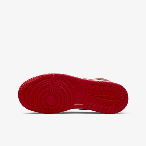 Nike Air Jordan 1 Retro High Tops Og Sko Til Børn Hvid Sort Rød