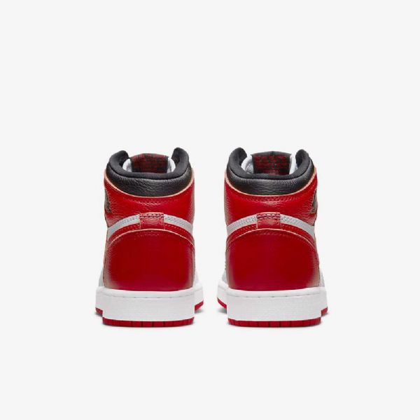 Nike Air Jordan 1 Retro High Tops Og Sko Til Børn Hvid Sort Rød
