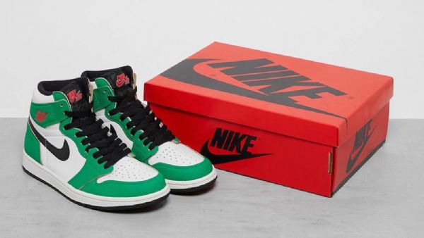Nike Air Jordan 1 Retro High Tops Og Sko Til Damer Grøn Hvid