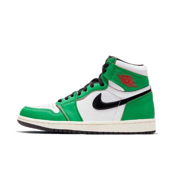 Nike Air Jordan 1 Retro High Tops Og Sko Til Mænd Grøn Hvid