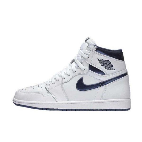 Nike Air Jordan 1 Retro High Tops Og Sko Til Mænd Marineblå