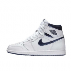 Nike Air Jordan 1 Retro High Tops Og Sko Til Mænd Marineblå